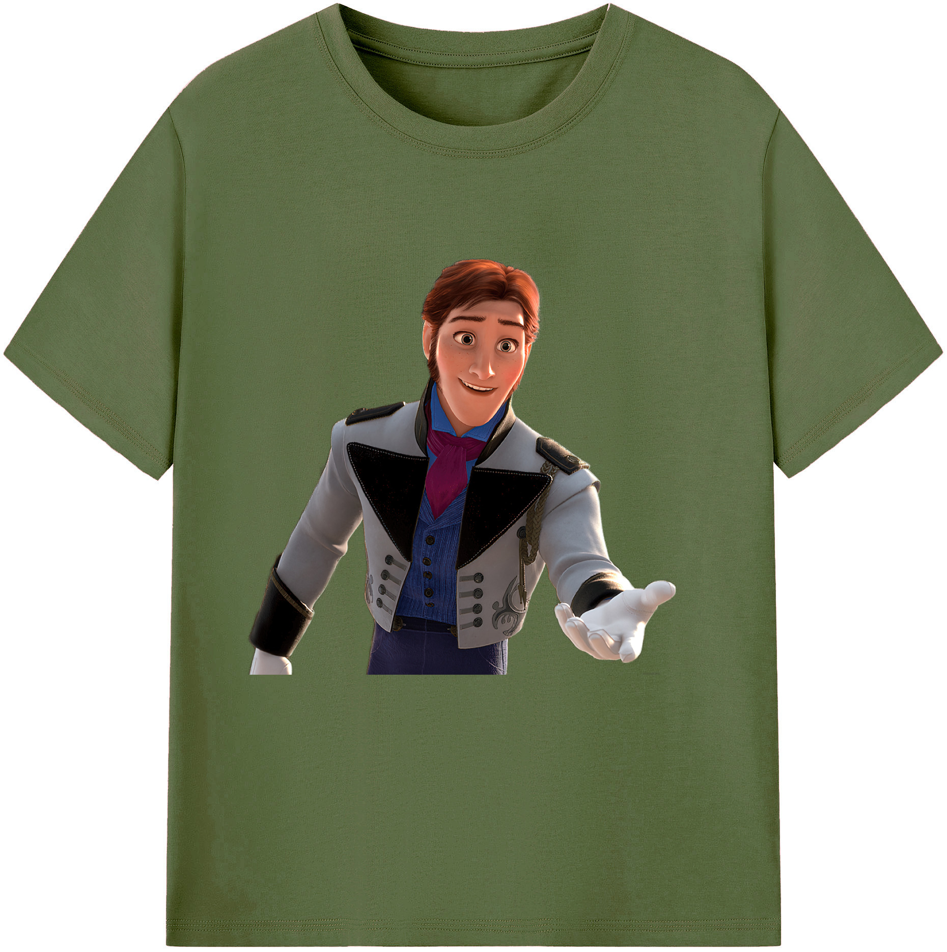 （画像用） アナと雪の女王 アンナ エルサ Frozen Anna Elsa 綿100％半袖Tシャツ（フロントプリント）